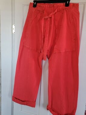 Free People Coral Drawstring Cargo Pants
